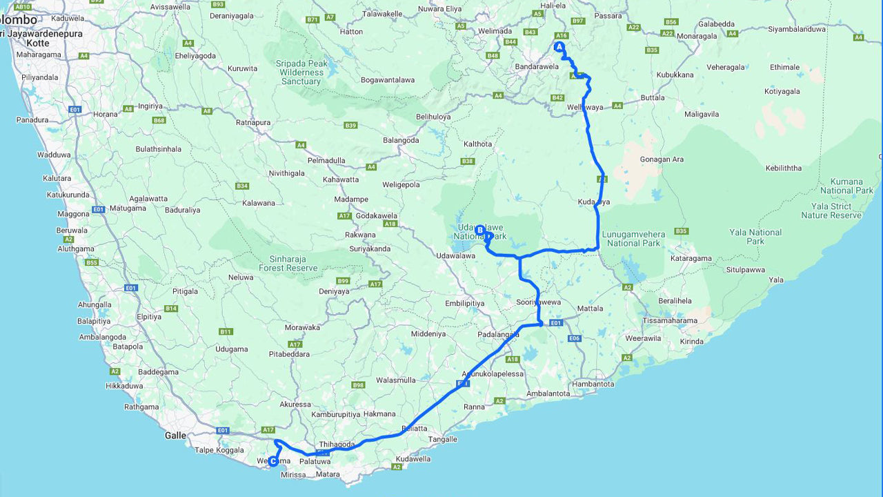 Private Tour from Ella to Weligama with Udawalawe Safari