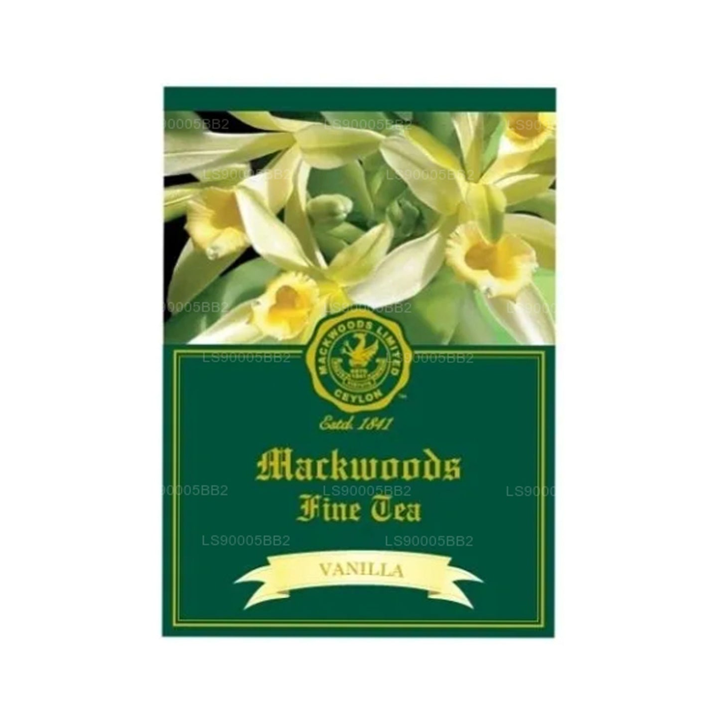 Mackwoods Vanilla Flavoured 25 Enveloped Tea Bags (50g)