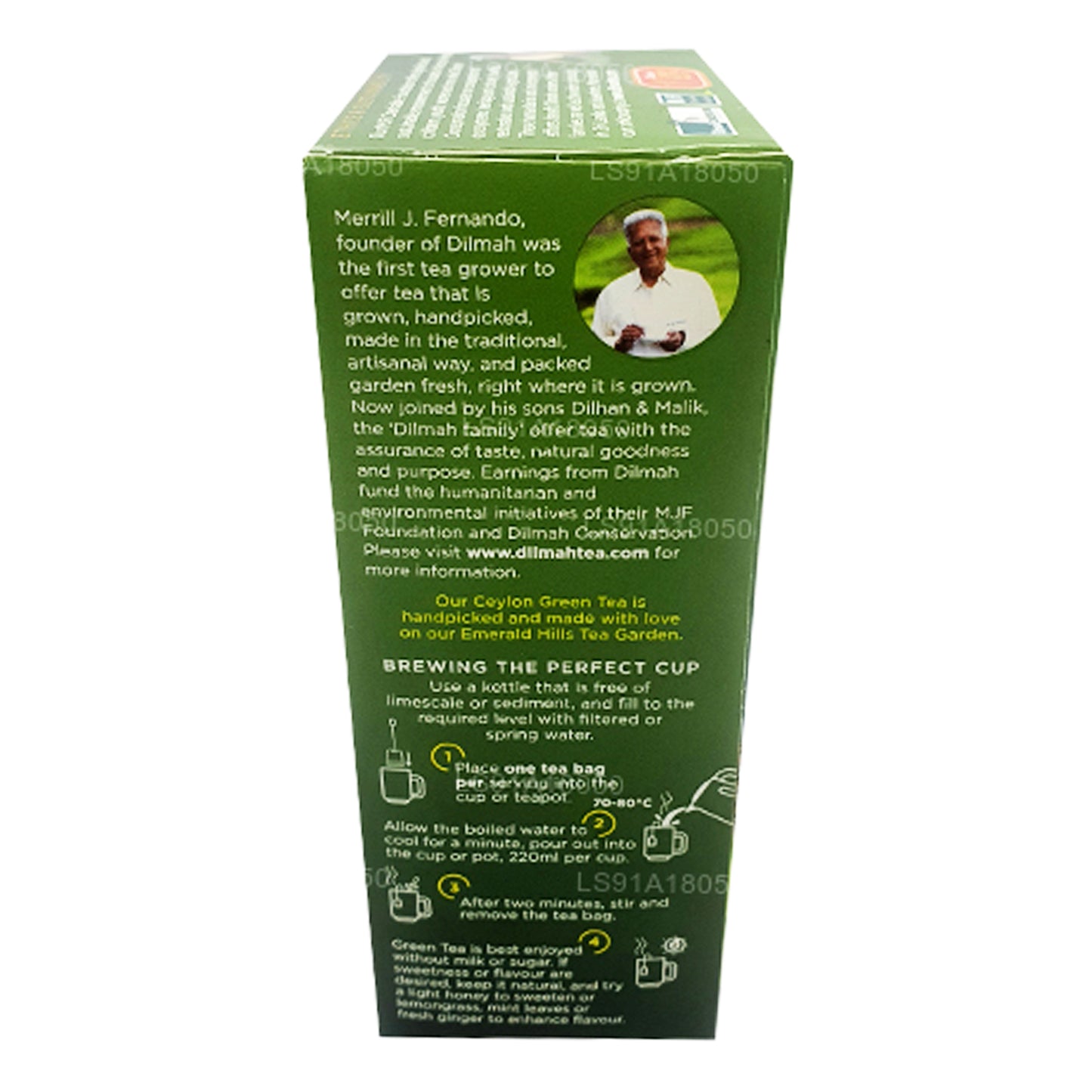 Dilmah Ceylon Pure Green Tea (40g) 20 Tea Bags