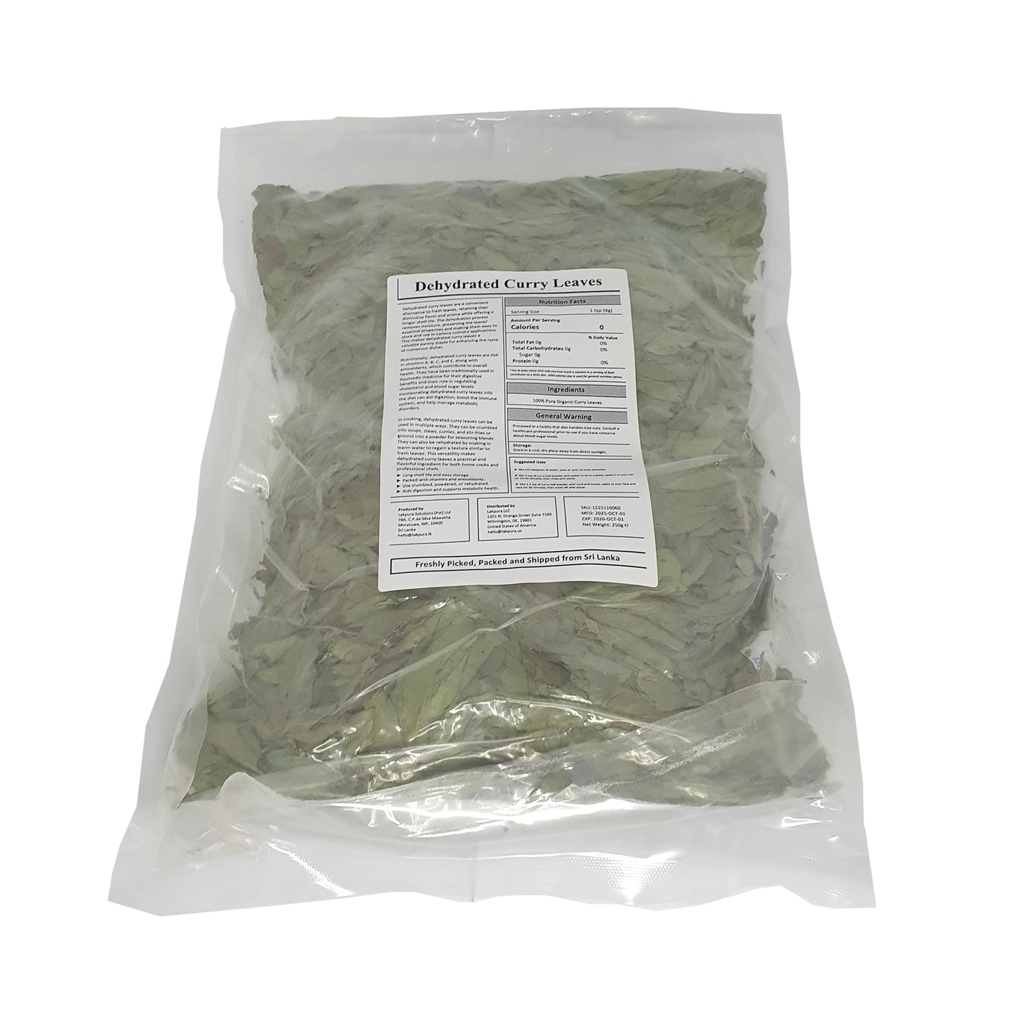 Lakpura® Dehydrated Curry Leaves