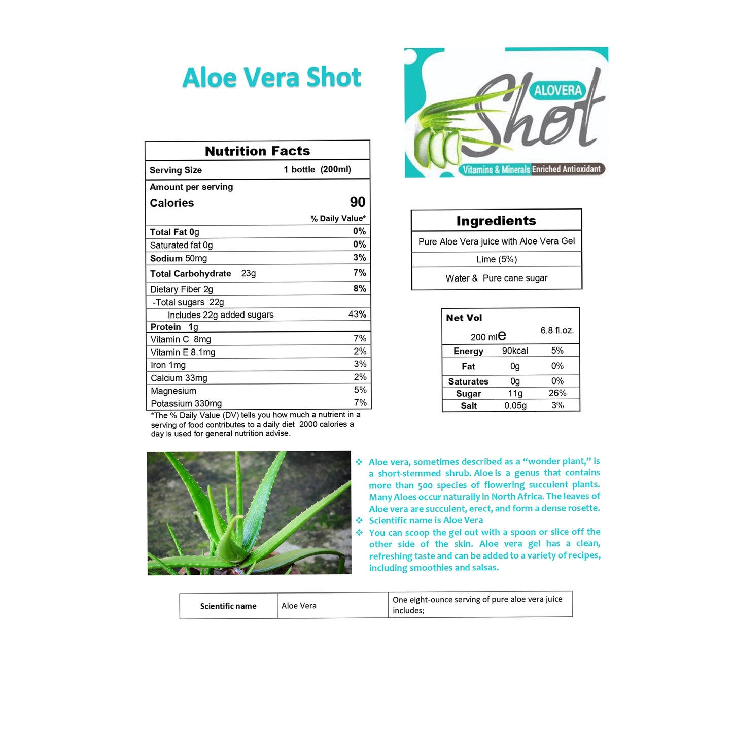 CAP Ceylon Alovera Shot (200ml)