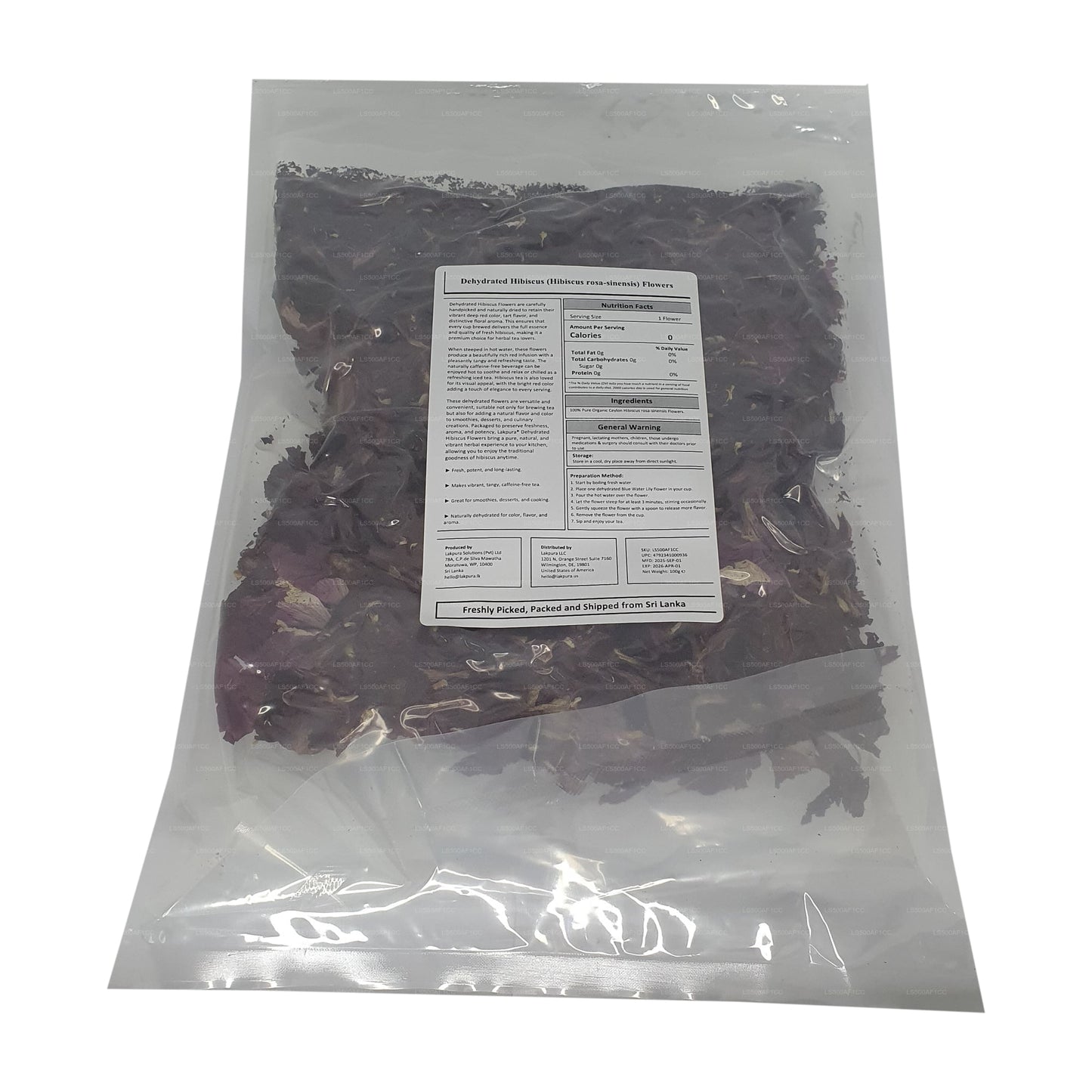 Lakpura® Dehydrated Hibiscus Rosa (Wada Mal) Flowers