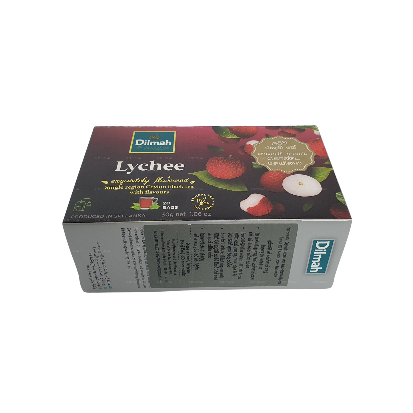 Dilmah Lychee Flavored Black Tea (30g) 20 Tea Bags