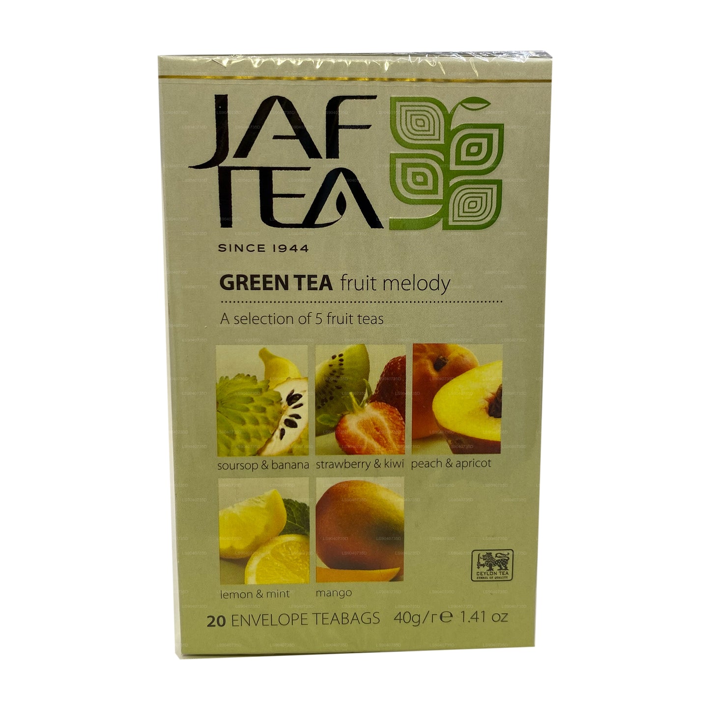 Jaf Tea Fruit Melody Green Tea (40g) Foil Envelop Tea Bags