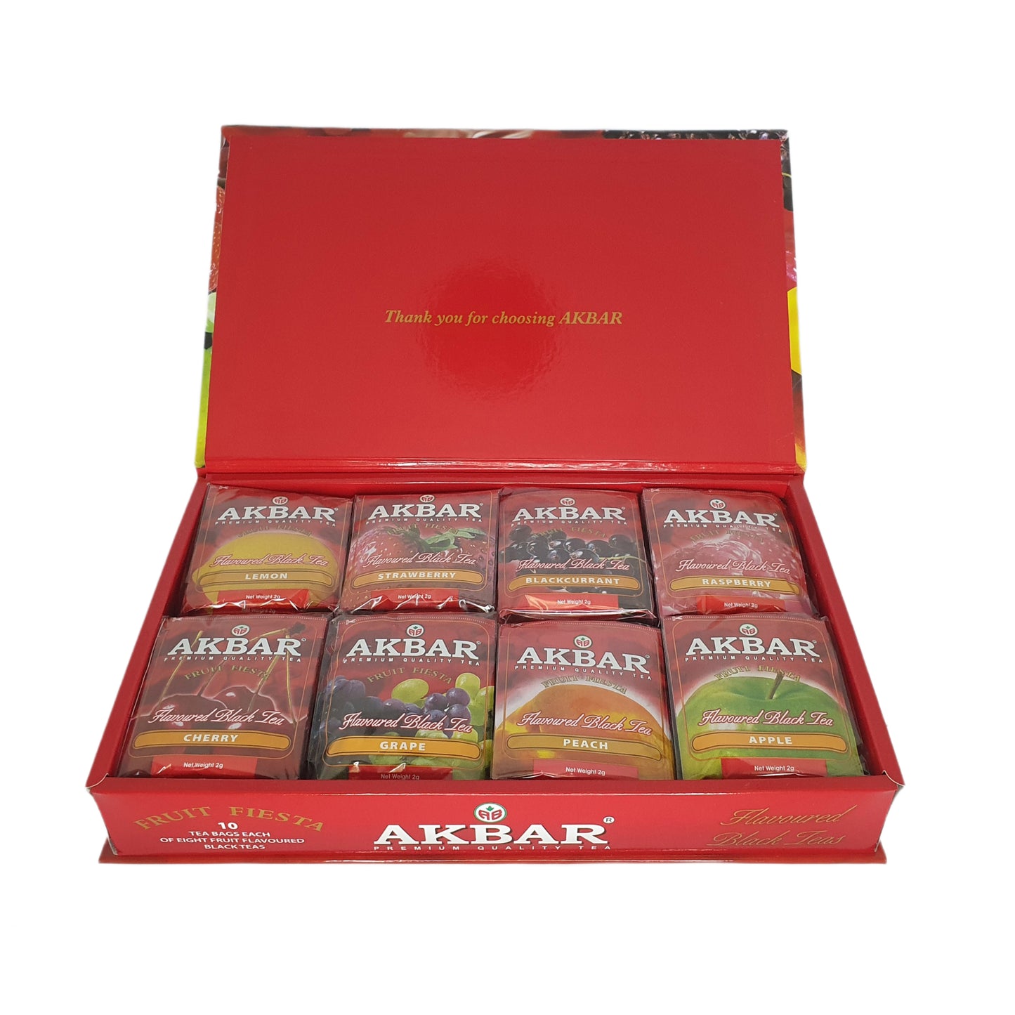 Akbar Fruit Fiesta Flavoured Black Tea Gift Box 80 Tea Bags (160g)