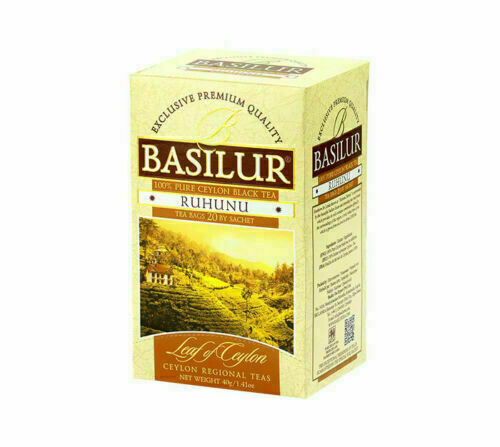 Basilur Leaf Of Ceylon "Ruhunu" Pure Black Tea (40g) 20 Tea Bags