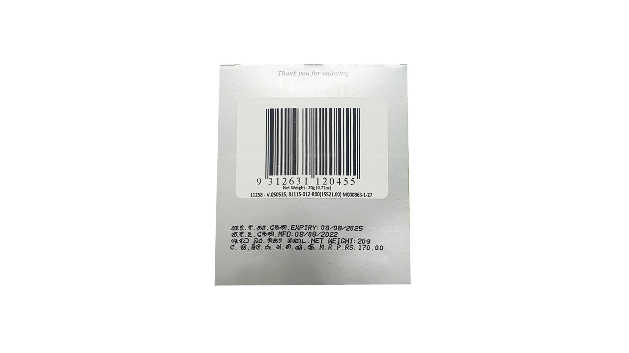 Dilmah Blackcurrent Tea (20g) 10 Individually Foil Wrapped Tea Bags